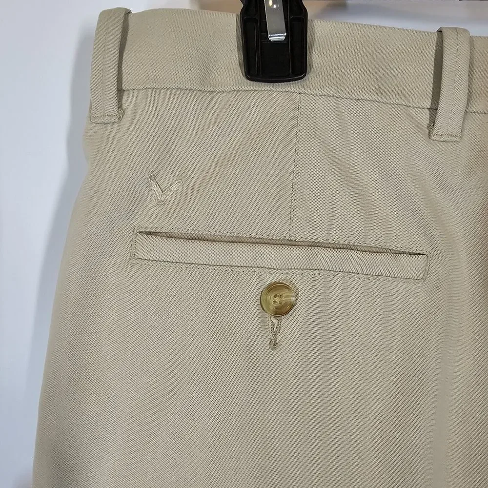 Callaway Golf Performance‎ Stretch Chino Shorts Comfort Flat Beige 36* (*Tag 34)